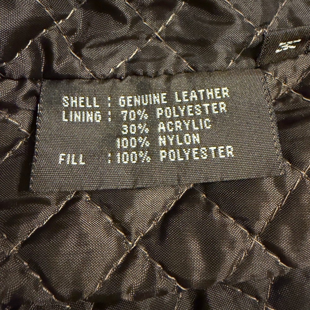 WINLIT GENUINE LEATHER JACKET BROWN BELTED SHERPA QUILTED SZ M - Picture 8 of 8